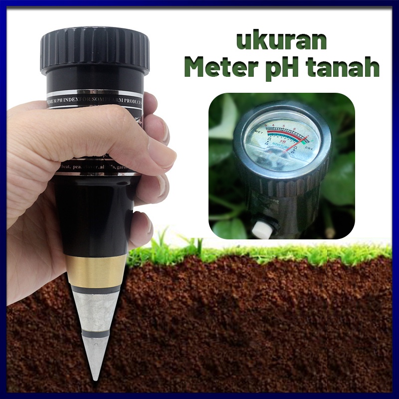 Amina - 2 in 1 Pen Alat pengukur ph tanah /Pengukur ph tanah digital /3 ~ 8ph /alat ukur ph tanah /Untuk Taman Rumah Kaca Pertanian Rumput