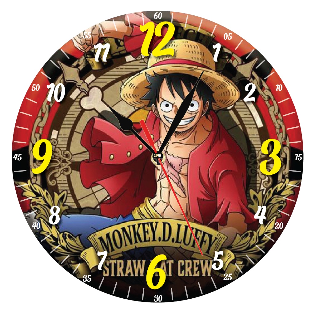 Jam Dinding Luffy Edition JAM DINDING UNIK - JAM DINDING ONE PIECE - JAM DINDING LUFFY - JAM DINDING