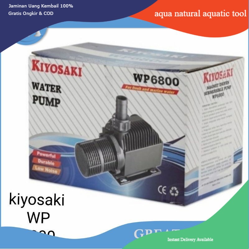 kiyosaki wp 6800 power head pompa celup kolam ikan hias