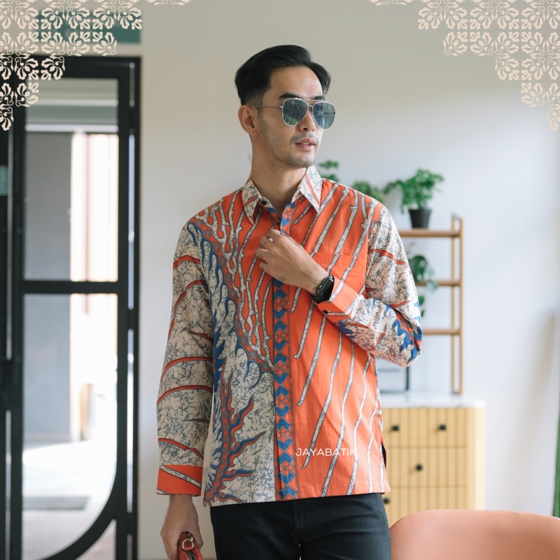 Kemeja Batik Slimfit Premium Bahan Katun Super Adem Lembut Nyaman Di Pakai A10