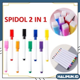 

HL158 Spidol Papan Tulis White Board Sepidol Kecil Mini Warna Warni Penghapus Wipe And Clean Whiteboard Marker Anak Anak Spidol 2 IN 1 Murah import