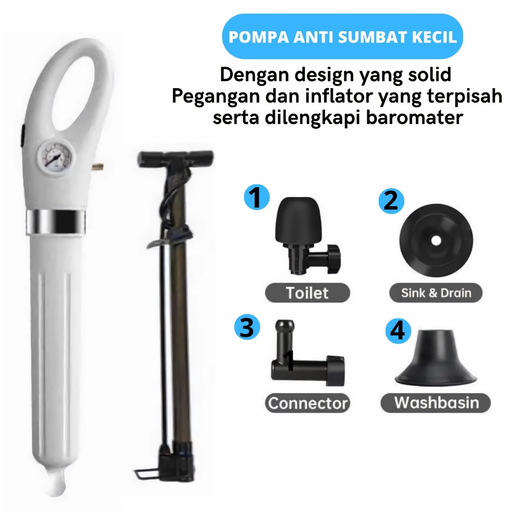 Tool Master ✨GARANSI 1 TAHUN✨ Pompa Anti Sumbat untuk Toilet, WC, Closet 6-8 BAR