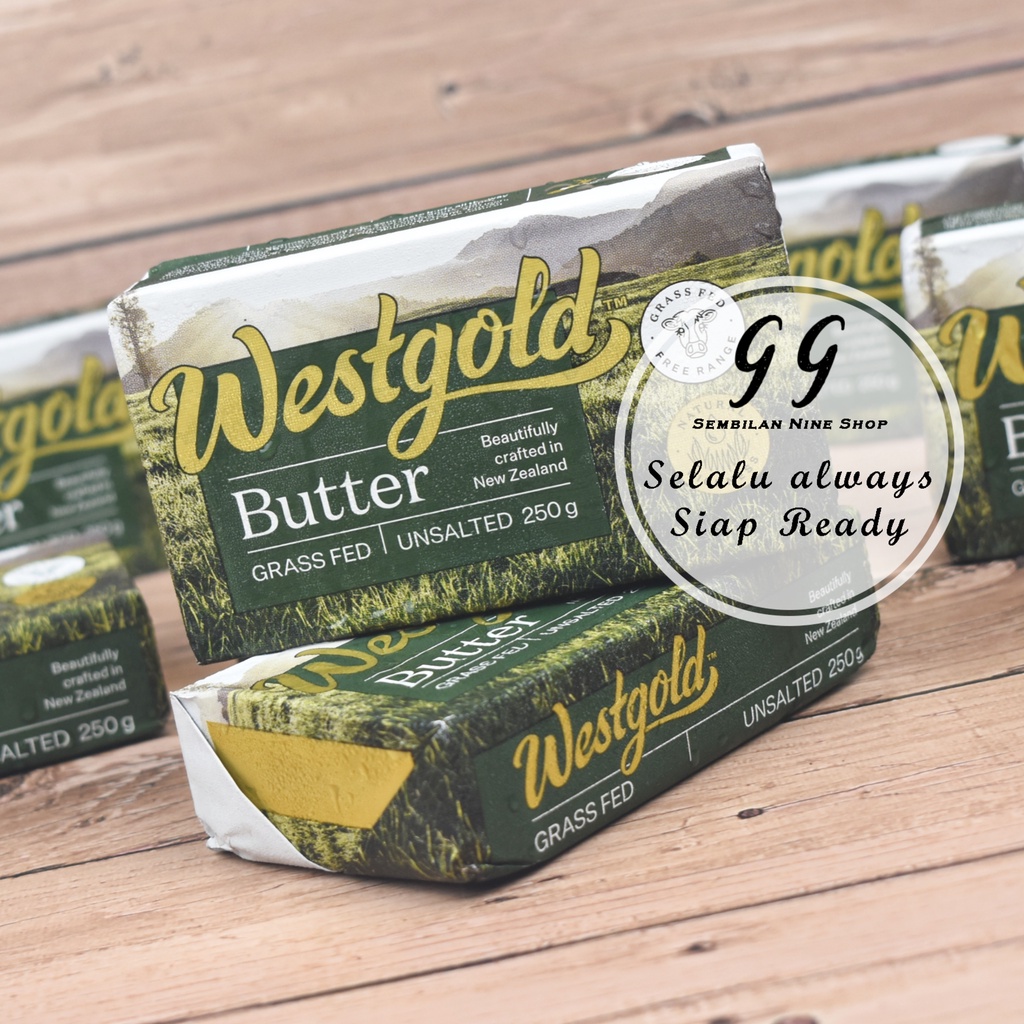 

WESTGOLD Unsalted Butter 250 Gram Mentega Tawar New Zealand