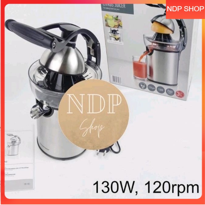 Slow Juicer Jeruk Lemon, Alat Peras/Perasan/Pemeras Jeruk Listrik Otomatis Stainless Kuat