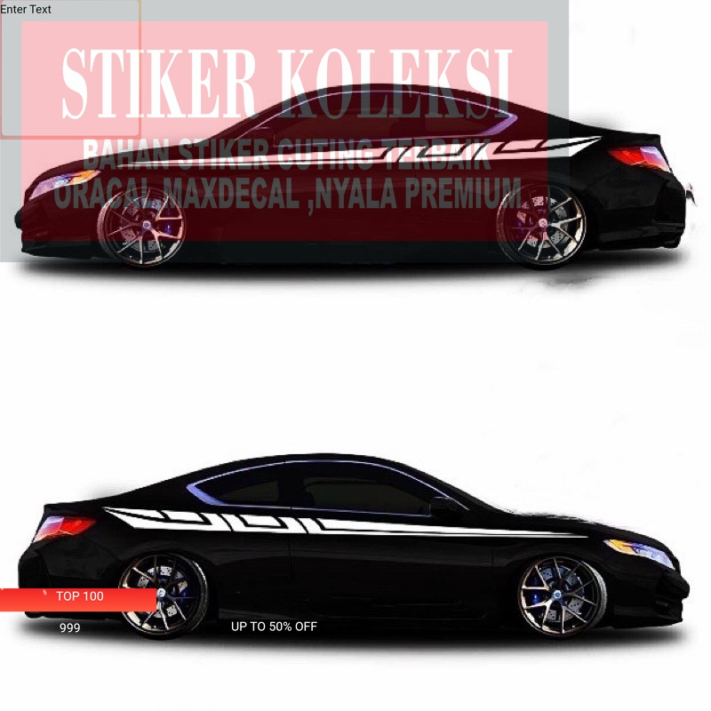stiker mobil sedan sticker list body mobil sedan universal