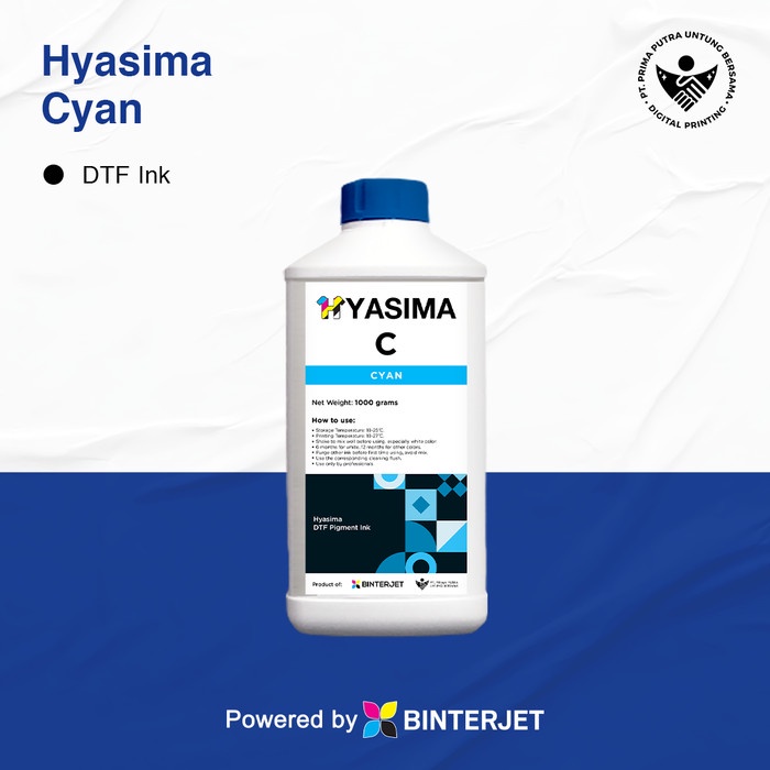 

HYASIMA DTF INK CMYK 1 L - Biru