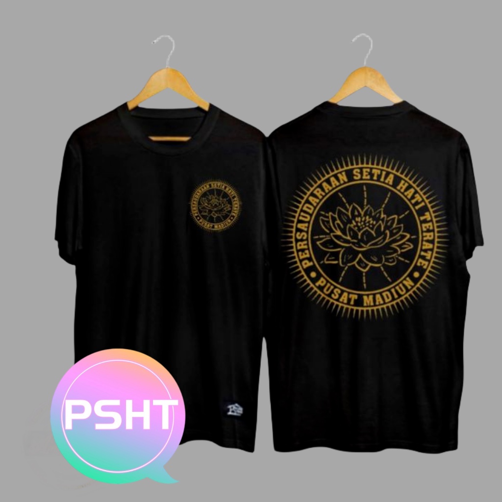 【cod】PSHT KAOS PSHT NEW GOLD SIMPEL (Kode D1) Unisex hitam dan putih lengan pendek untuk terlihat ke