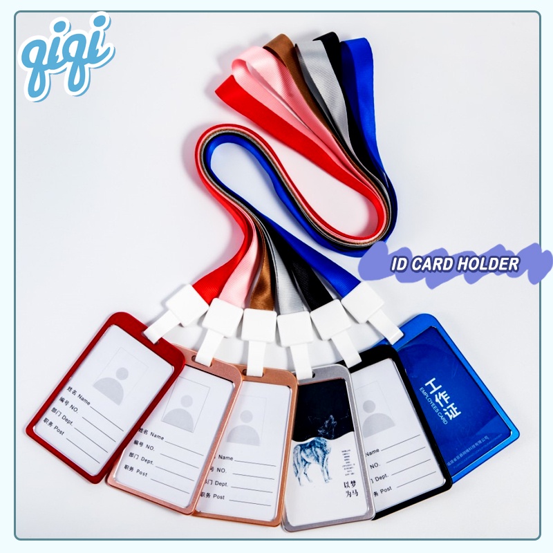 

ID Card Holder/photocard holder bahan alumunium bermutu tempat id card metal kartu pegawai/Kartu staf - Qiqi Treasure