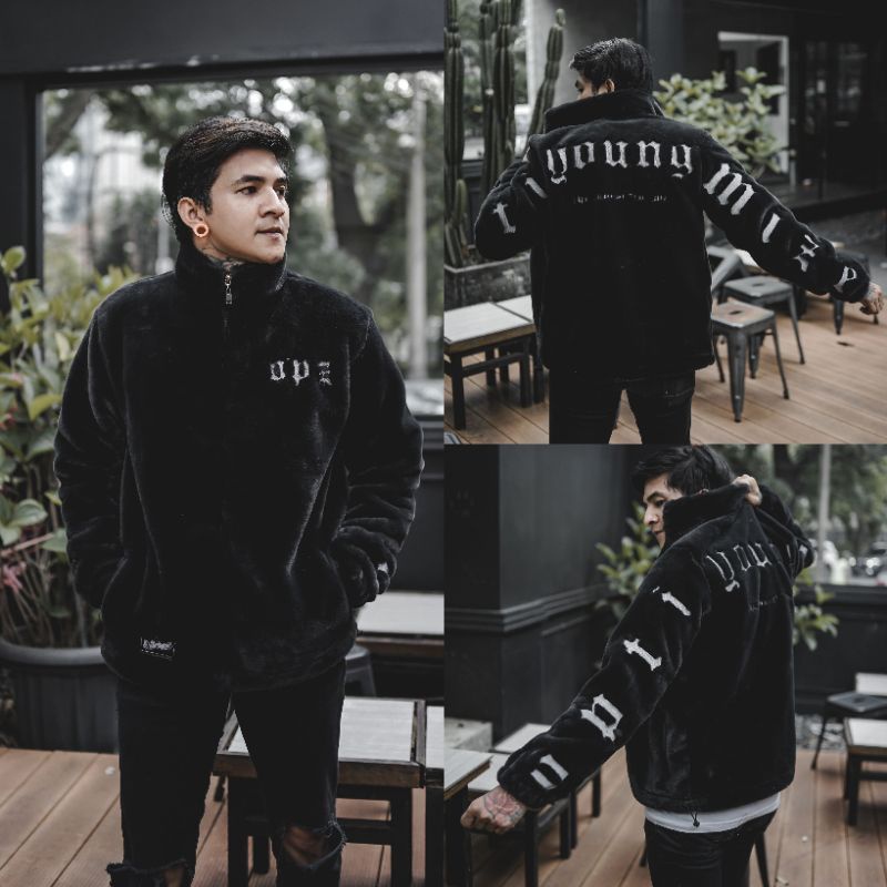 JAKET SHERPA BULU POLAR PRIA-JACKET FLACE-JAKET MUSIM DINGIN