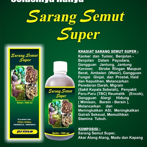 Sarang Semut Cair Super Isi 500 ML | Prima Herbal Asli | SARANG SEMUT CAIR