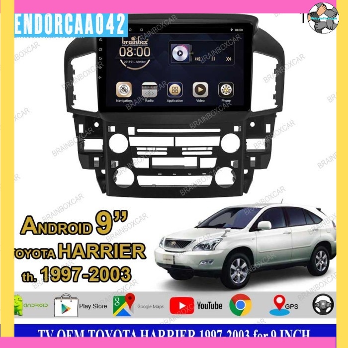 Brainbox TV Mobil OEM Toyota Harrier 1997-2003 Android Headunit Tape