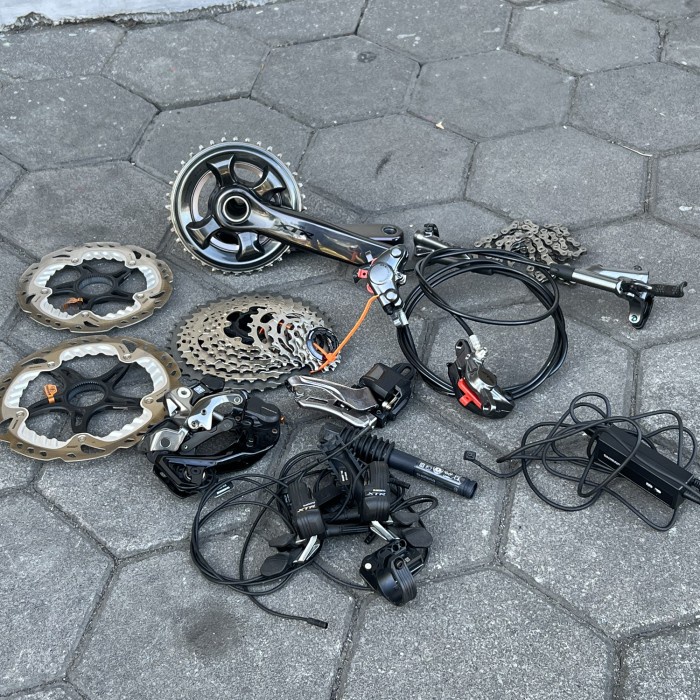 GROUPSET SHIMANO XTR DI2 M9050 M9020 DOUBLE CRANK 2X11 SPEED GROUP SET