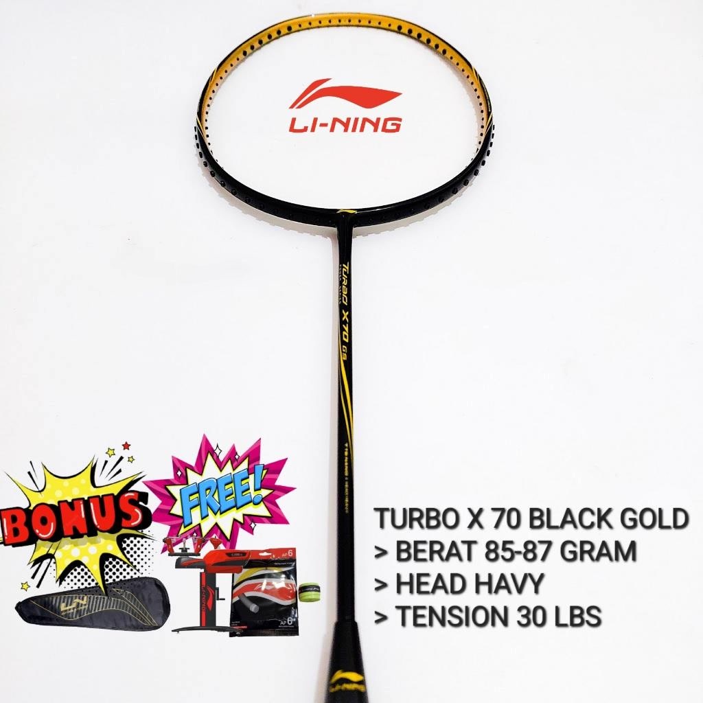 Raket Badminton Lining Turbo X 50,60,70 100% Original
