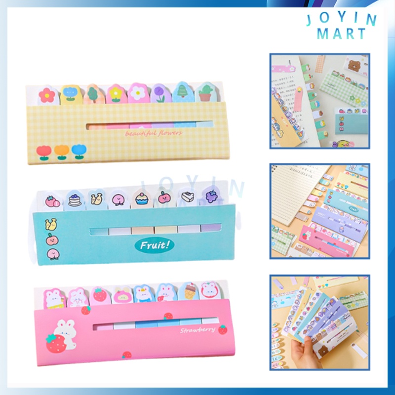 

Sticky Notes Karakter 8IN1 Tempelan Kertas Catatan 120 Lembar Pembatas Buku Karakter Hewan Lucu Penanda Buku Stationery