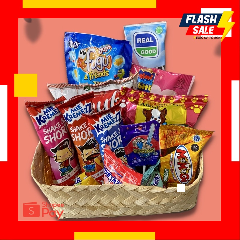 

12.12 SALE |PAKET HEMAT jajanan jaman dulu snack box/ hampers box/ birthday gift box/ hampers lebaran/ thr/ natal /valentine