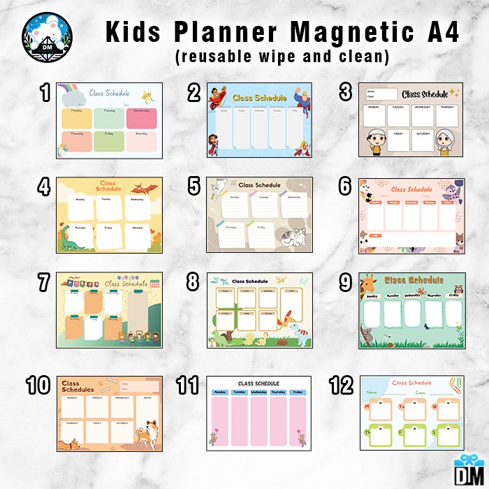 

Kids Planner Magnetic Schedule Class Jadwal Pelajaran Sekolah Anak Pap - 1-Unicorn