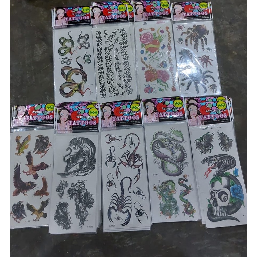 TATO STIKER MAINAN TEMPEL TIDAK PERMANEN  ( 8 X 17 CM ) SANRIO /  MAGNET /  TIMBUL / KIPAS / LABUBU
