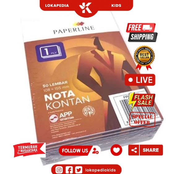 

BUKU NOTA KONTAN KECIL PAPERLINE 1 PLY