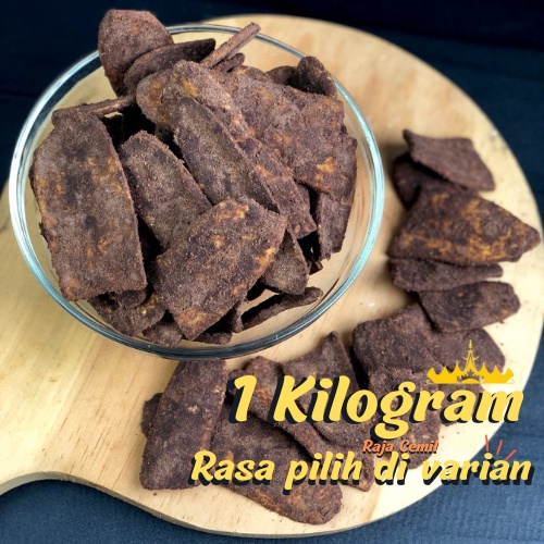 

1kg Keripik Pisang Coklat Khas Lampung Rajacemil Keripik Pisang Rasa Keju Susu Mocca Greentea Strawberry Durian Melon Tiramisu