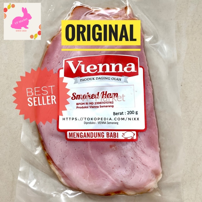 

Smoke Ham Vienna 200g / Daging Babi Asap