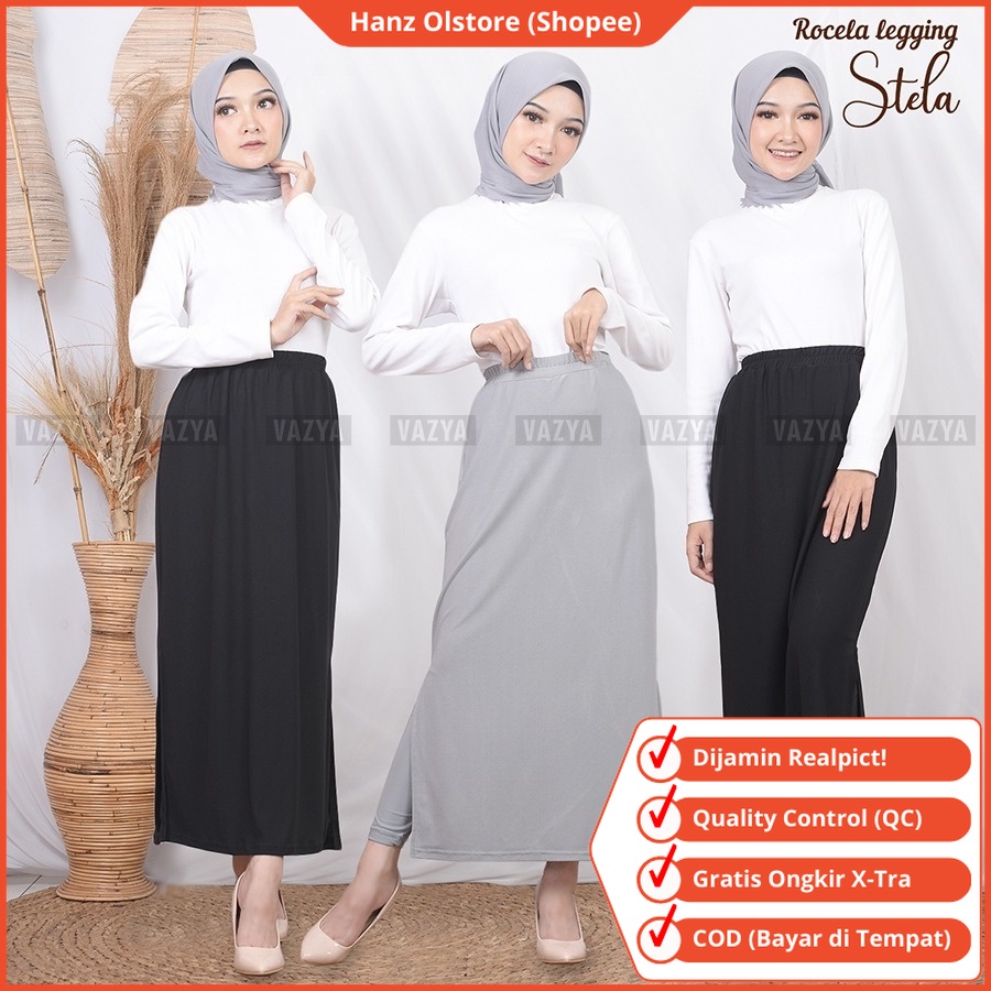 Hanz Olstore Rok Celana Model Panjang Wanita Dewasa Muslim Terbaru Legging Rok Leging Olahraga Lejin