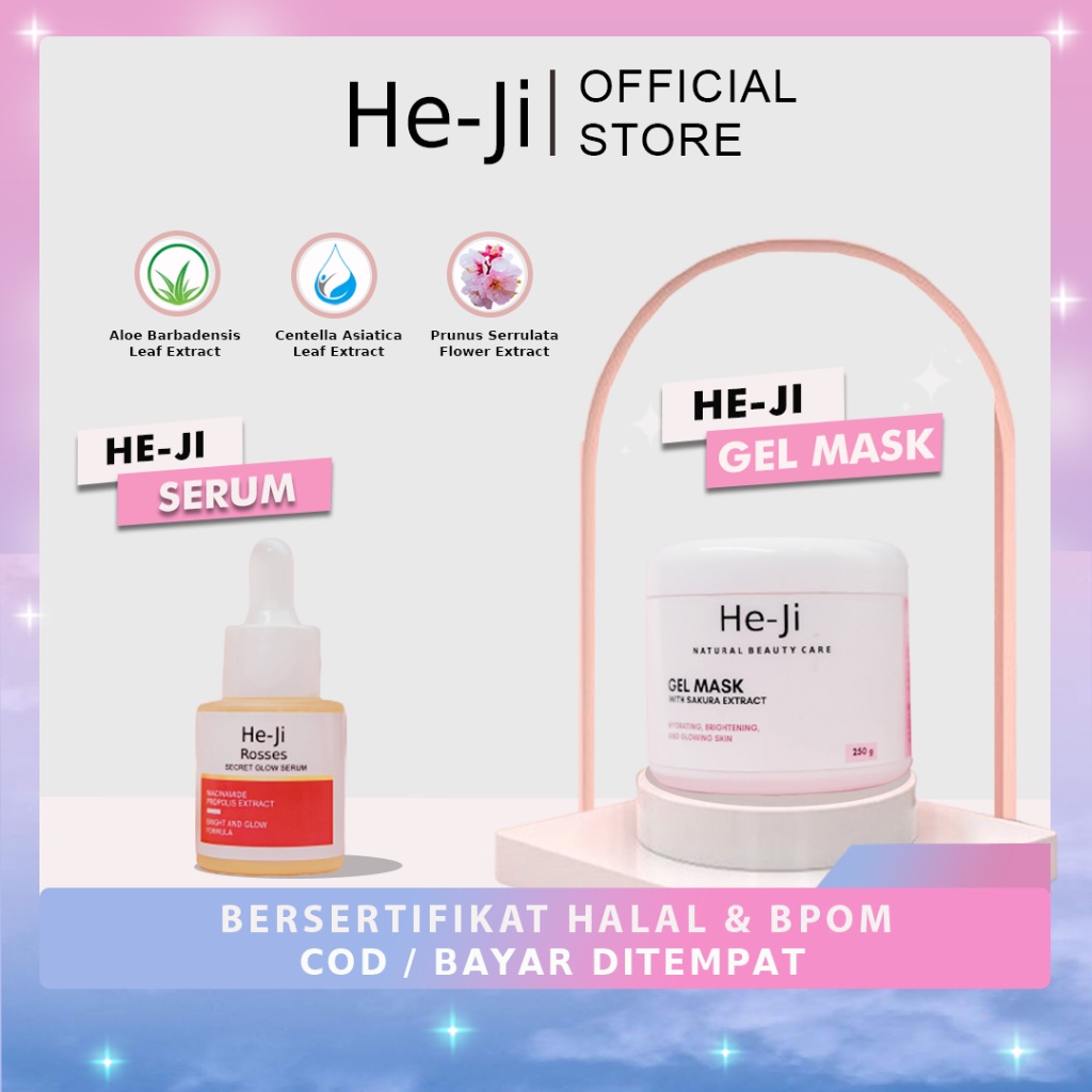 He-Ji Gel Mask Natural Beauty Care 250g - Bonus Serum Rosses 20ml