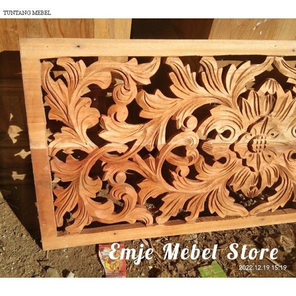 Termurah UKIR TEMPEL JUMBO HIASAN DINDING KAYU UKIRAN GEBYOK