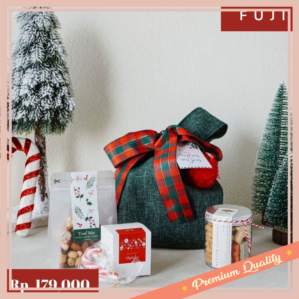 

Hampers Valentine Natal Merry Christmas Tahun Baru Murah Souvenir Gift Box / Japanese Tea + Cookies + Trail mix set [FUJI] | Hojicha Nuts Walnut Almond Cashew Raisins Natal Gift Kado Wedding Lebaran Idul Fitri Ramadan Ramadahn Eid Christmas Mother's Day