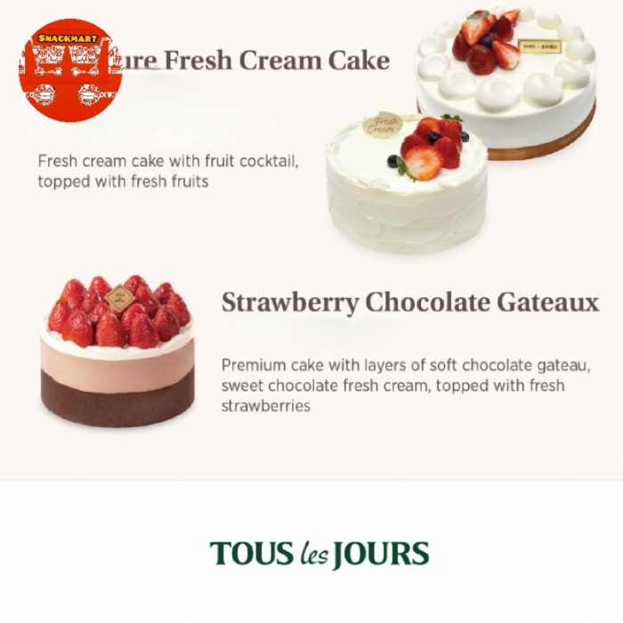 

Tous les jours Signature Fresh Cream Cake Medan / Birthday Cake Korea