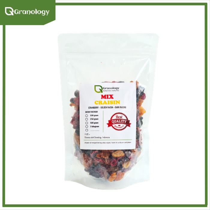 

Best Seller- Mix Craisin 500 gram (Cranberry, Dark Raisin & Golden Raisin)