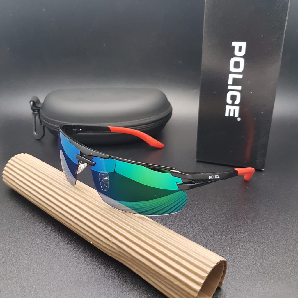 Paling Murah Sunglass Kacamata Sepeda Pria Police A1903 Lensa Anti Radiasi Termurah