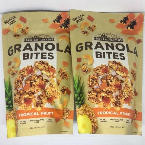 

✨PROMO✨ -EAST BALI CASHEW - Granola Bites Tropical Fruits 125g
