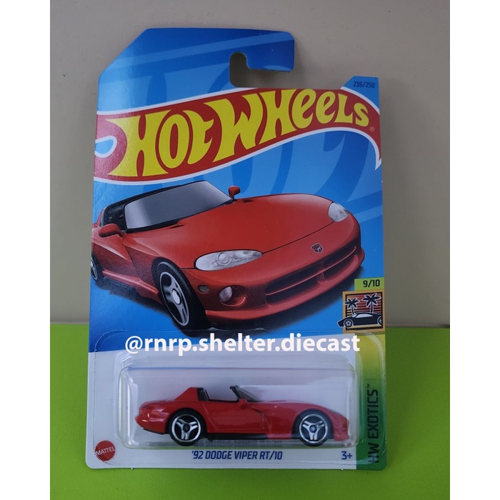 Diecast Hot wheels Ori  92 DODGE VIPER RT/10 (1:64)