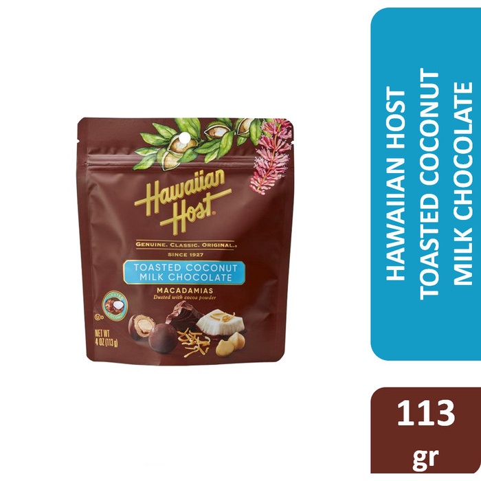 

Hawaiian Host Toasted Coconut Milk Chocolate 4 oz - cokelat impor usa