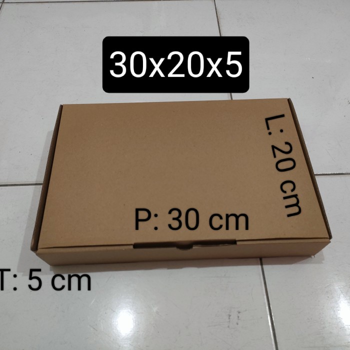 Box Kardus 30x20x5 e-flute die cut kotak kado souvenir