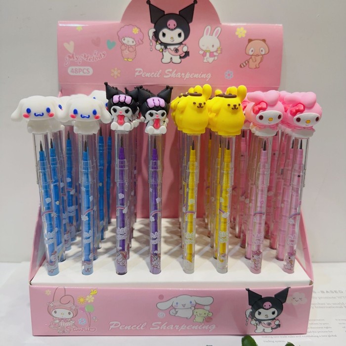 

Pensil Tulis per pcs Anak Motif Cinnamoroll Kuromi Pompurin Melody