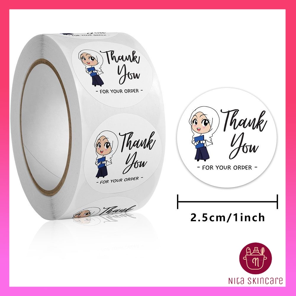 

[COD] 1 Roll Sticker Label Makanan Ucapan Thank You Terimakasih For Your Order