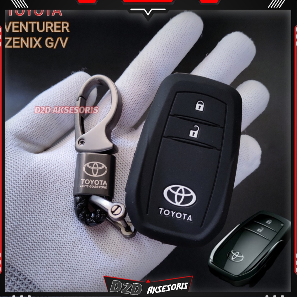 gantungan kunci sarung case cover remote silikone keyless  mobil toyota innova venturer zenix type g