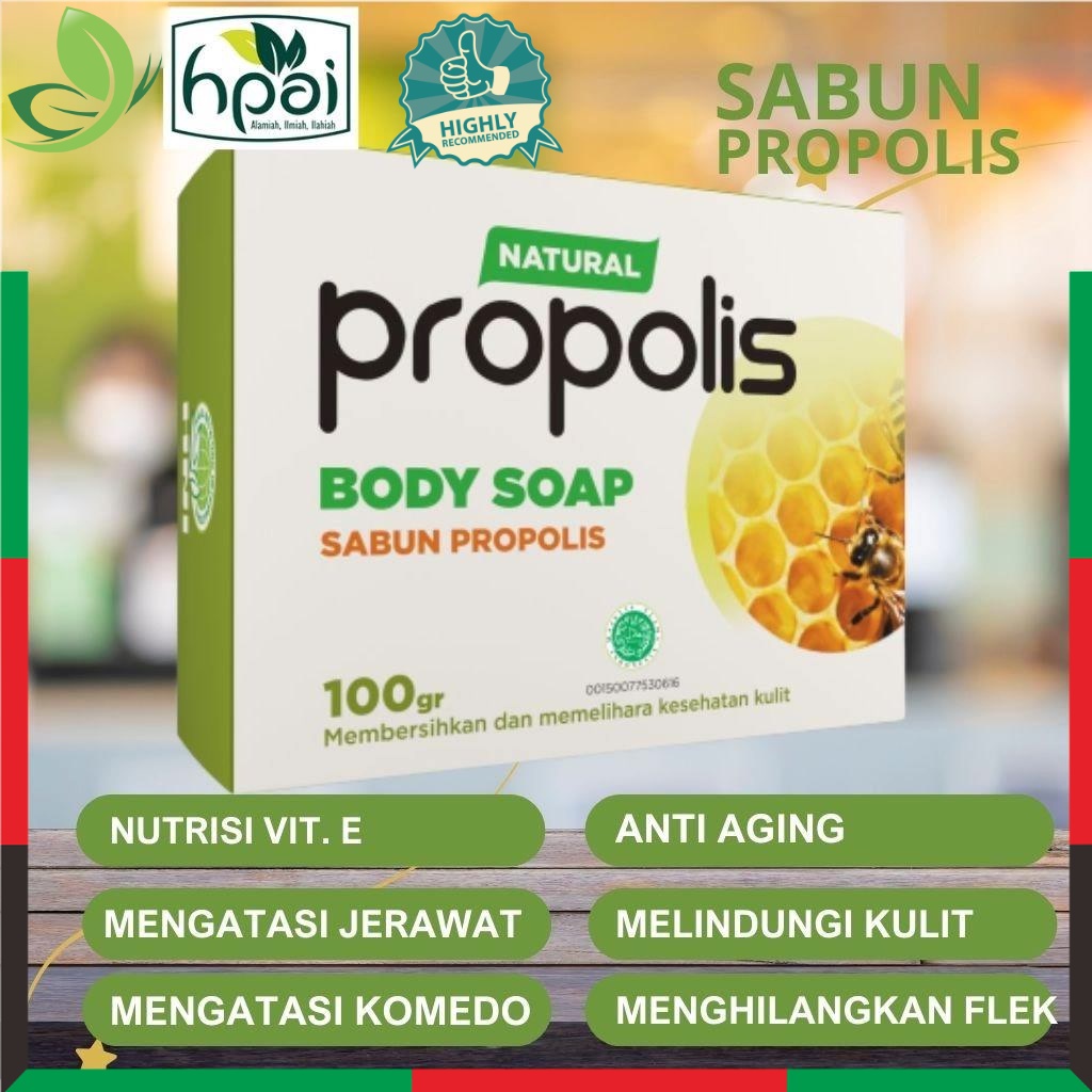 Sabun Transparan Propolis HNI HPAI Sabun wajah dan badan - Halal Mall Produk Halal Indonesia