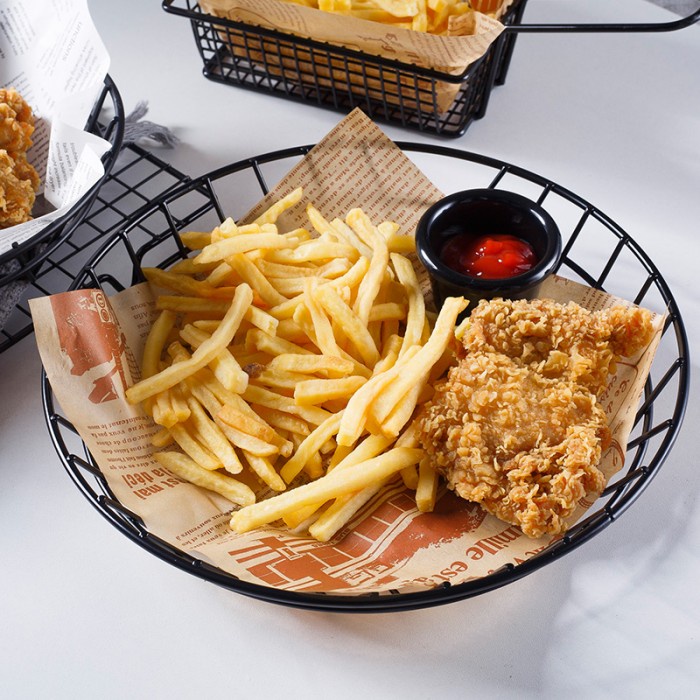 Keranjang Kentang/Wadah Kentang Goreng/Tempat Kentang Goreng/Keranjang - Cylinder