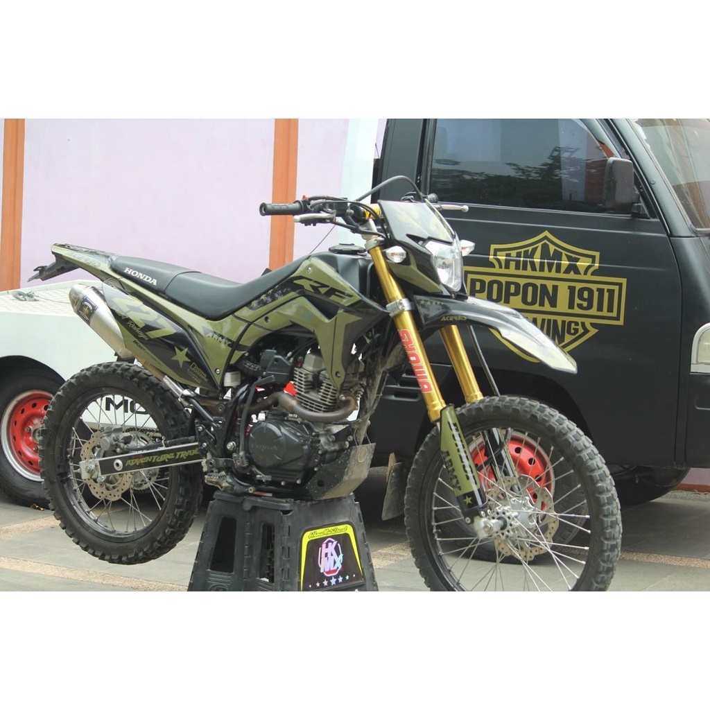DECAL CRF150 L DESAIN MOTIF ARMY SIMPEL ELEGAN BAHAN MAXDECAL