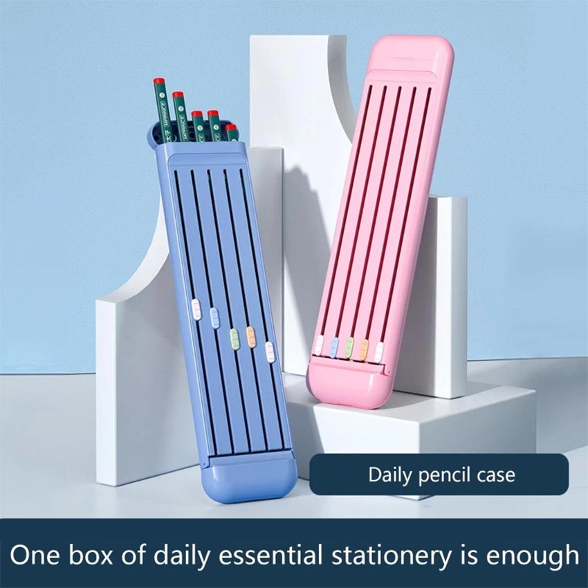 

WAGOMU - Kotak Pensil Motif Untuk Anak Lengkap Peruncing Gunting Isolasi Penghapus Penggaris