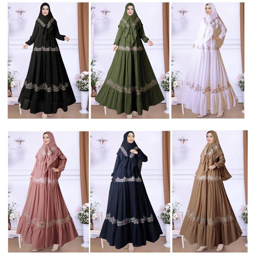 GAMIS SYARI SERUTY BABY DOLL MIX BORDIR