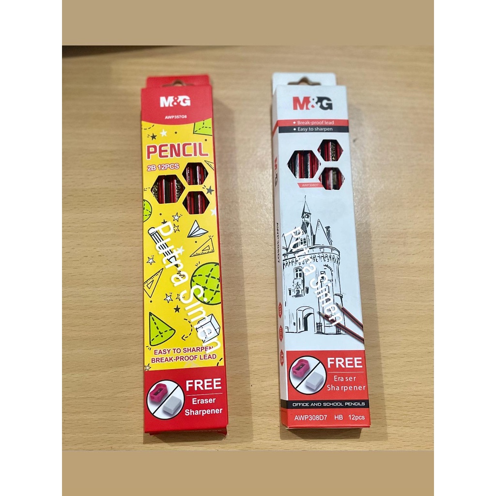 

Pensil M&G 2B | HB Free 1 penghapus dan 1 rautan