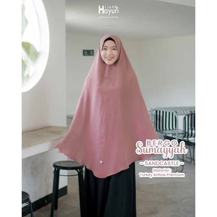 Bergo Panjang / Bergo Syar'i / Bergo Non Pad / Bergo Crinkle Polos - Basil