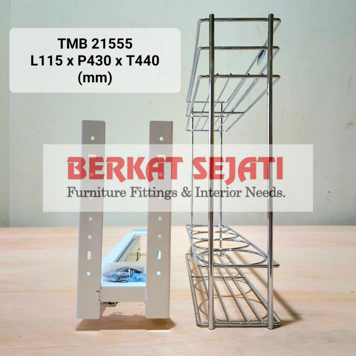 

Rak Botol Tarik 2 Susun Bumbu Gelas Kitchen Dapur Lebar 15 atau 20 Cm - TMB21555 (15CM)