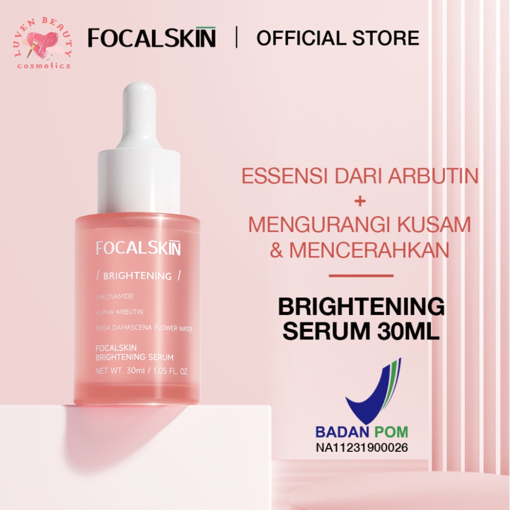 [ORI BPOM] FOCALSKIN Brightening Serum And 7 Days 3% Niacinamide +3% Arbutin 30ml | FOCALSKIN Serum Wajah Mencerahkan