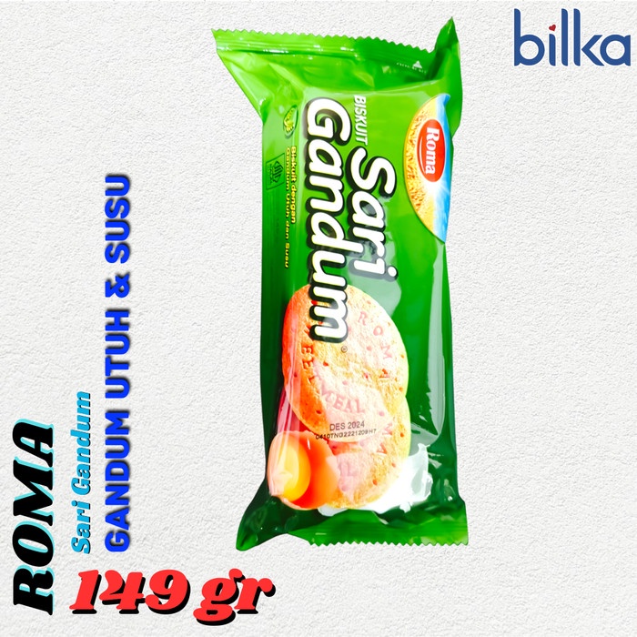 

ROMA Sari Gandum Biskuit Gandum & Susu 149gr