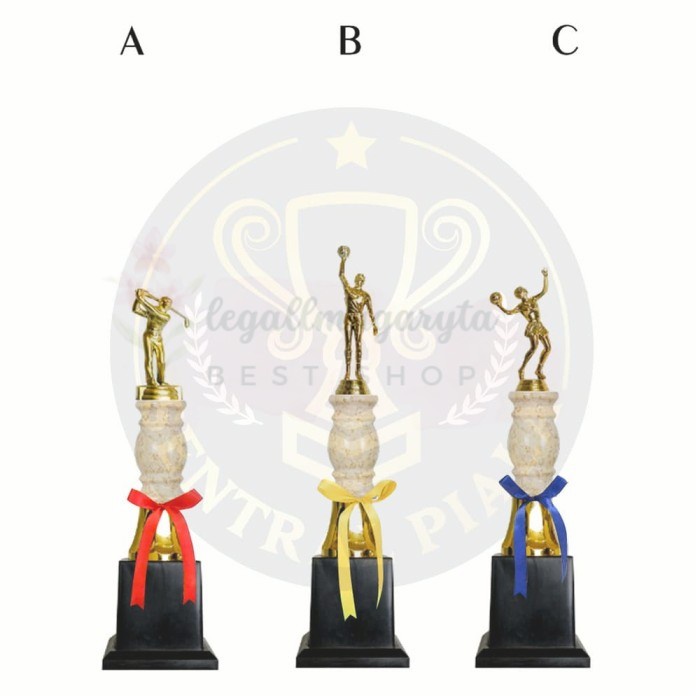Piala Trophy Patung Marmer Golf Basket Voli - A