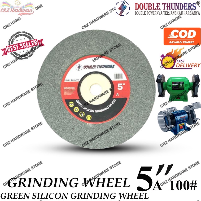 Batu Gerinda Duduk Gerinda Duduk 5" inch Grinding Wheel Bench Grinder